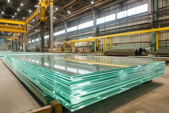 Custom sized tempered clear float glass panels from factory sheets