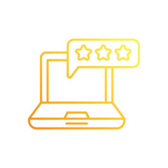 Star rating vector icon