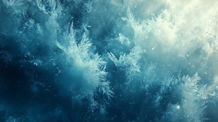 Obraz premium Abstract Winter Frost Patterns On Glass