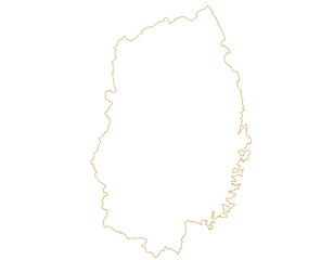 岩手県　地図　白色　イラスト