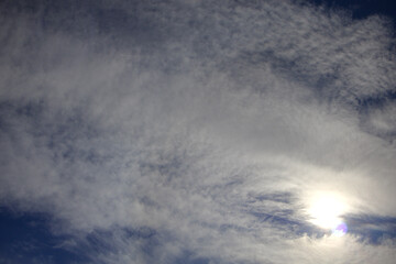 Close-up Shot of Dramatic Clouds with Sun Rays Filtering Through