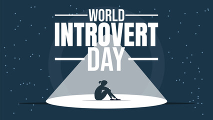 World introvert day background celebrated on january 2nd.