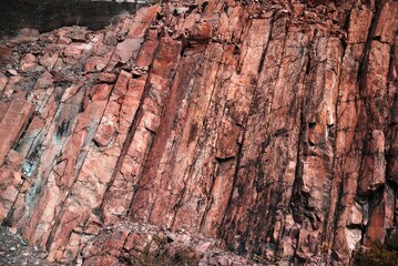Geological Rock Formation with Layered Textures