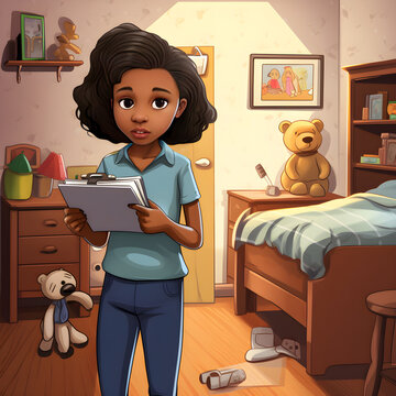 Child Protective Services Worker Conducting a Home Visit to Ensure Child's Welfare