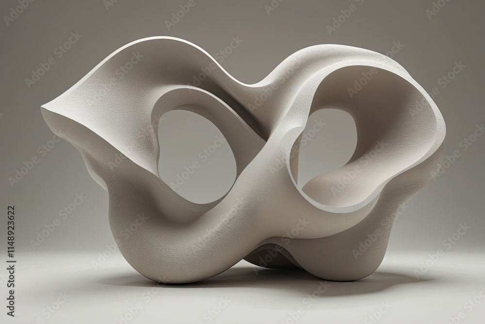 Poster innovative three-dimensional shape design for harmonious complex structures