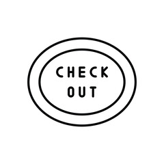 Checkout button vector icon