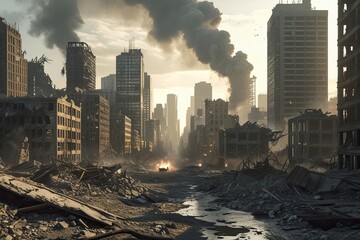 Post-Apocalyptic Cityscapes Exploring Urban Ruins Warfare and Destruction