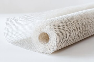 Fiberglass mesh for exterior construction on a light backdrop