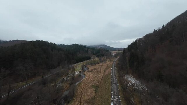 a railway from fpv drone
