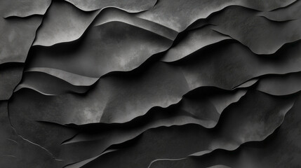 Obraz premium Modern photorealistic black gypsum wall mockup with layered artistic textures for interior design concepts