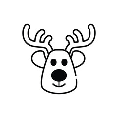 Obraz premium Reindeer vector icon