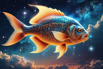 Cosmic Dimensional Pisces: An Enchanted Fish Illuminating the Universe
