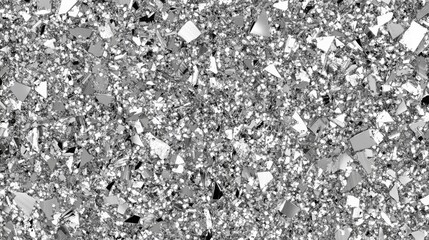 Shattered Silver Fragments Form Abstract Texture