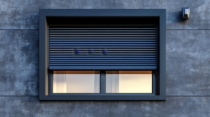  "Secured Living: Rolling Shutters on First-Floor Window for Enhanced Protection"


