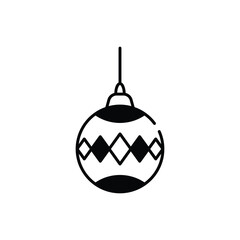 Christmas ornament vector icon