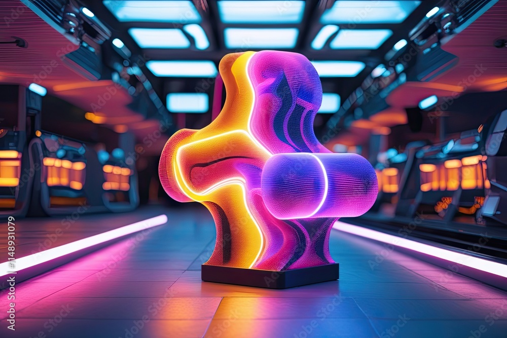 Poster dynamic 3d pulsating shape design for visual impact