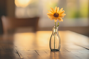 Single flower in a vase