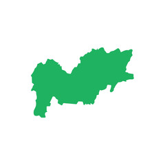 Naklejka premium oruzgan province map icon, region in Afghanistan vector design illustration. 