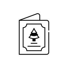 Christmas card vector icon