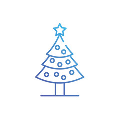 Christmas tree vector icon