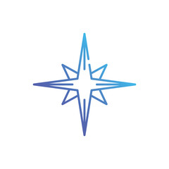Obraz premium North Star vector icon