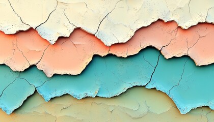 Obraz premium Abstract Cracked Paint Layers Texture Design