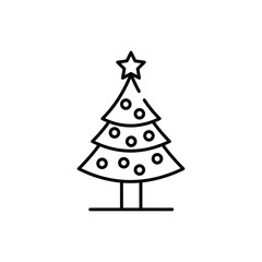 Christmas tree vector icon