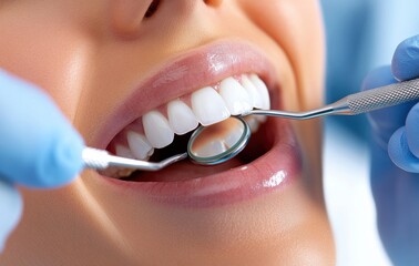 A dental professional examines a patient's teeth using a mirror and explorer, highlighting the significance of oral care practices