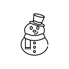 Snowman vector icon