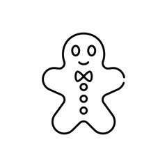 Gingerbread man vector icon