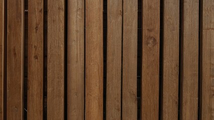 Obraz premium Solid wooden battens wall pattern background showcasing smooth and elegant craftsmanship, featuring natural wood grain texture, neutral color tones, sustainable finishing, visually appealing structure