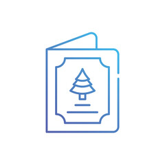 Christmas card vector icon