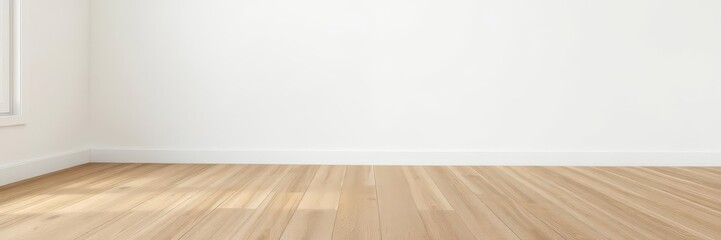 Warm oak hardwood floor against crisp white wall, apartment,interior,property