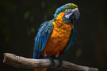 Obraz premium Blue Throated Macaw Parrot Parrot Blue Throated Macaw Parrot Blue Throated Macaw Parrot