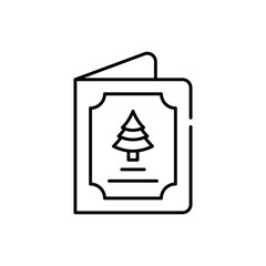 Christmas card vector icon