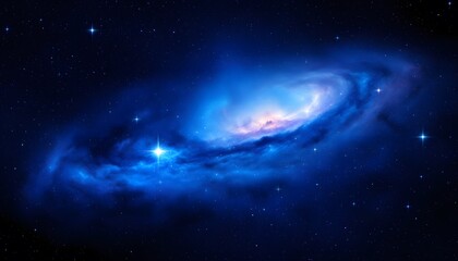 Fototapeta premium Cosmic Nebula with Shimmering Stars