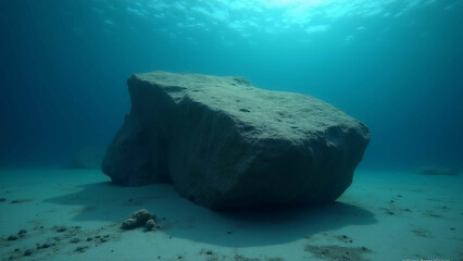 Rock under water