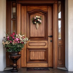 Obraz premium door and flowers