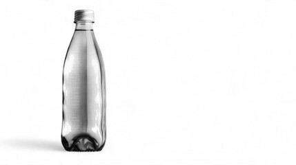 Refreshing Water Bottle Display Minimalist Product Photography Clean Perspective