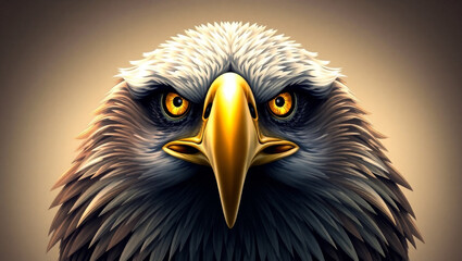 illustration of a eagle face 