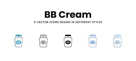 BB Cream icons in different style vector stock illustration