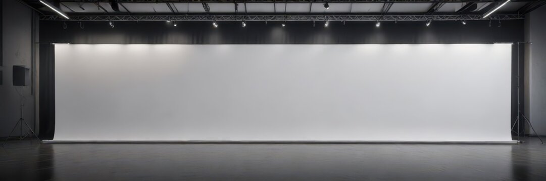 Sleek, retractable backdrop banner; ideal for events , empty backdrop, banner stand, trade show display