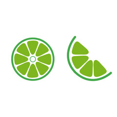 Obraz premium limon, completo y partido, icono de limon, flat