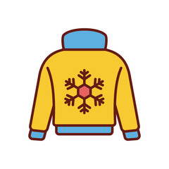 Warm sweater vector icon