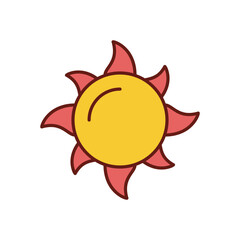 Winter solstice sun vector icon