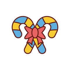 Candy cane vector icon