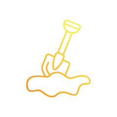 Snow shovel vector icon