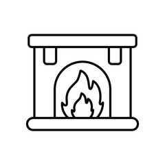 Fireplace vector icon