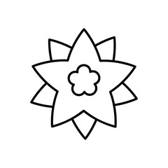 Poinsettia vector icon