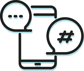 Discussion Abstract Icon as EPS 10 File.